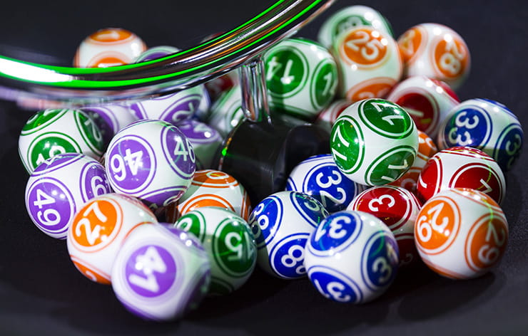 Various colorful lottery balls