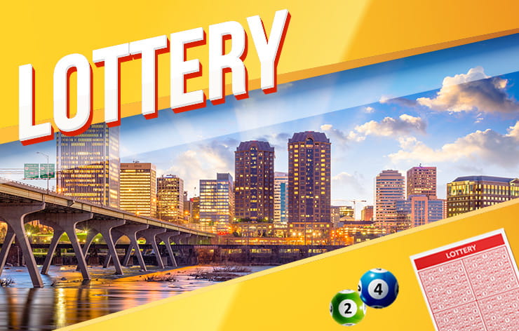 Richmond, VA skyline and the word 'Lottery'.
