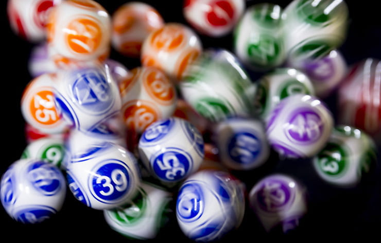 Colorful lottery balls.