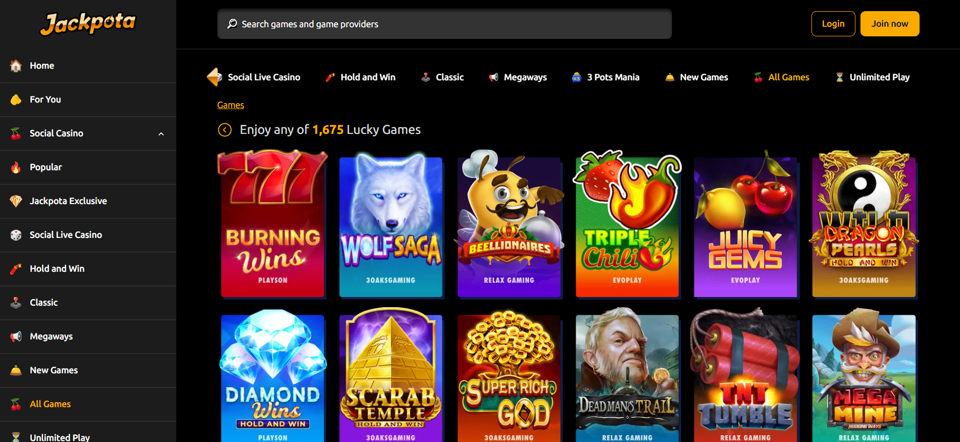 Jackpota slots screenshot